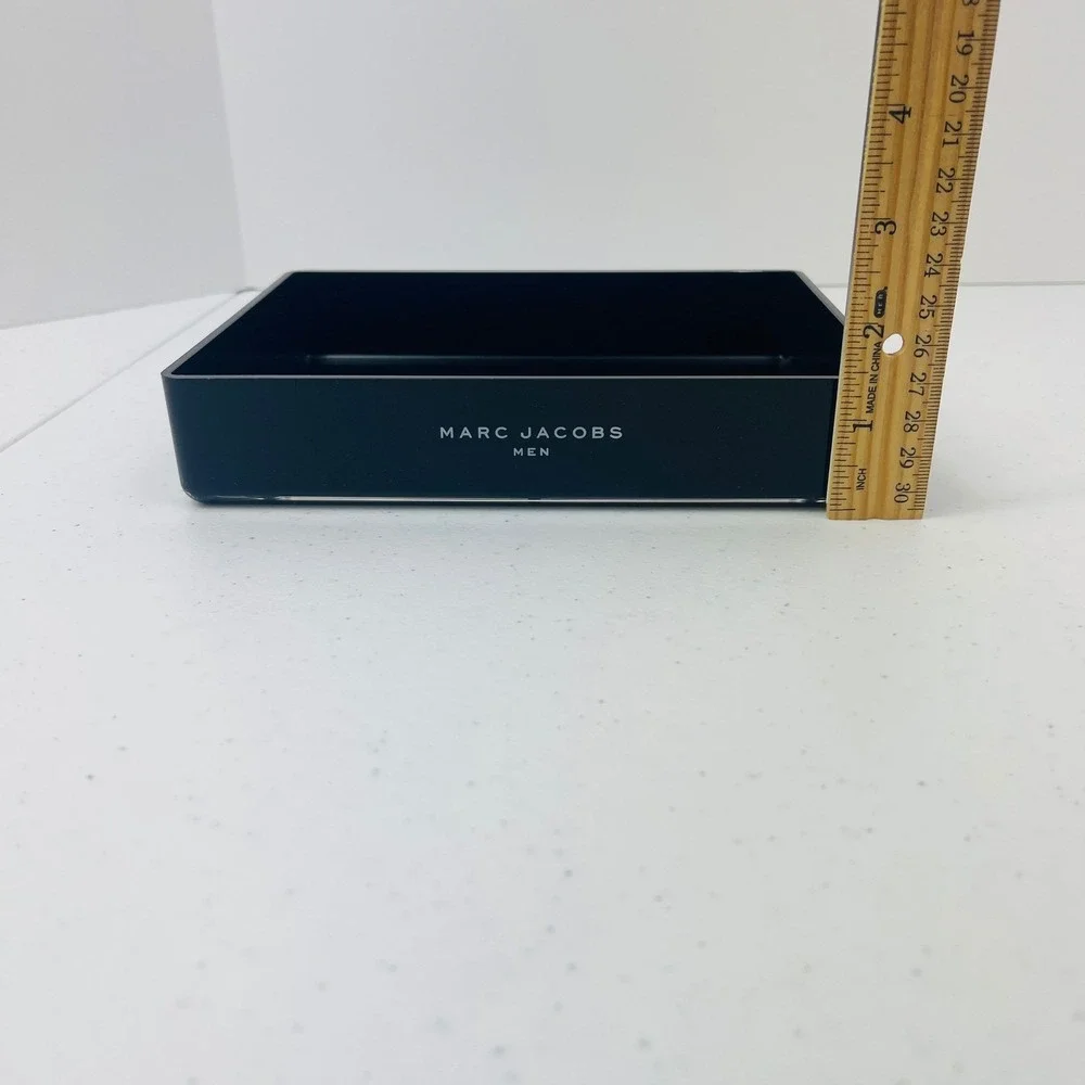 Marc Jacobs Men Black Acrylic Valet Tray Catchall Desk Organizer‎ Minimalist